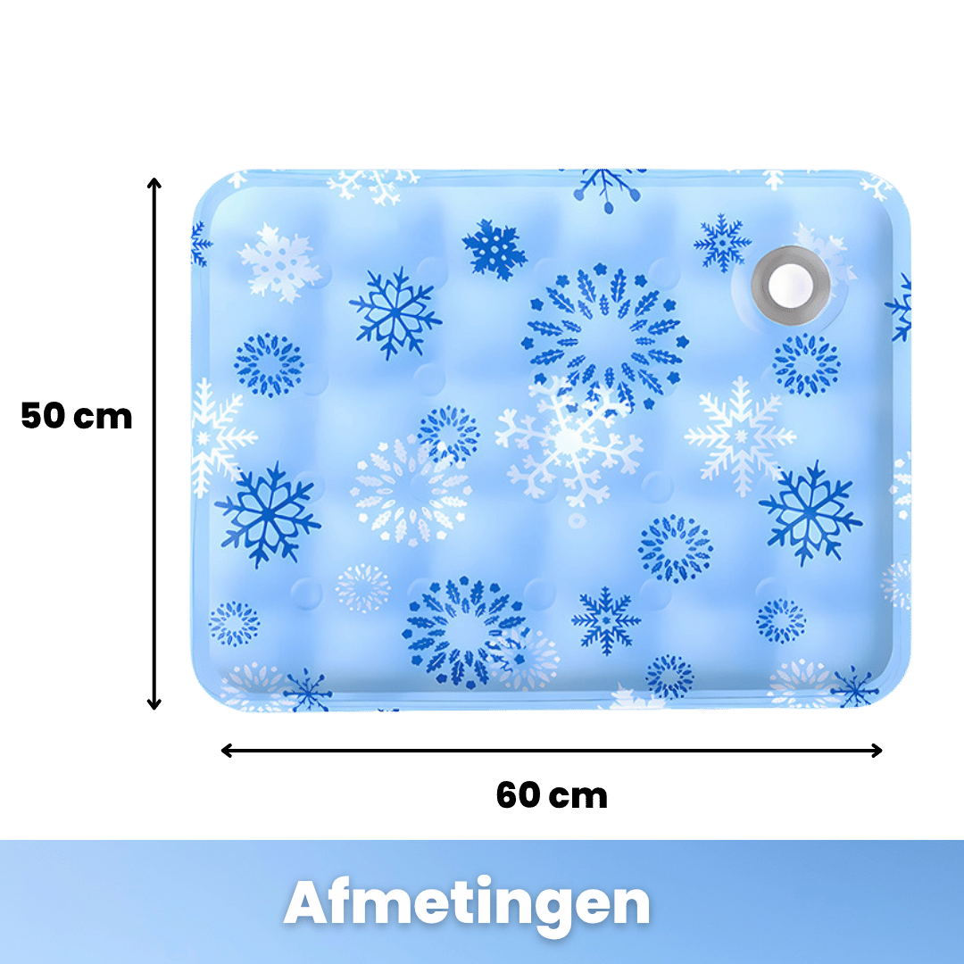 afmeting blauwe water koelmat voor honden