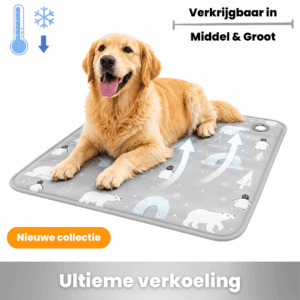 verkoelende hondenmat blauw grijs